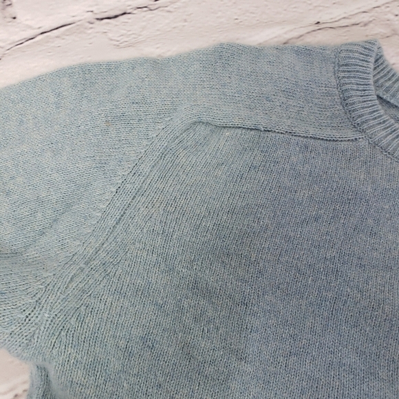 Vintage Sears Classics Wool Blend Sweater Mens M Unisex Light Blue VGUC - Picture 8 of 12